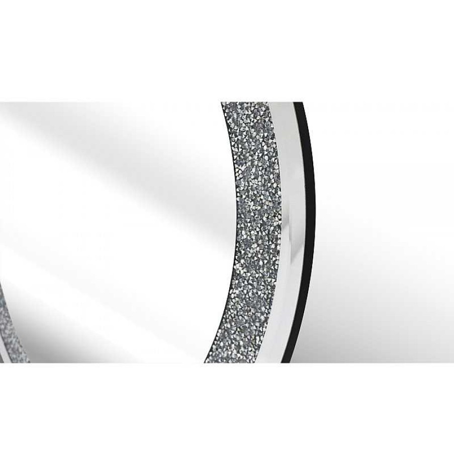 Salon meubles moss | Miroir Rond Mural Strass - Manihi 80