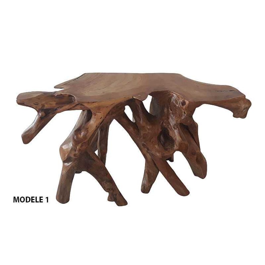 Salon meubles moss | Console En Racine Naturelle - Bali 130Cm Bois Clair 1