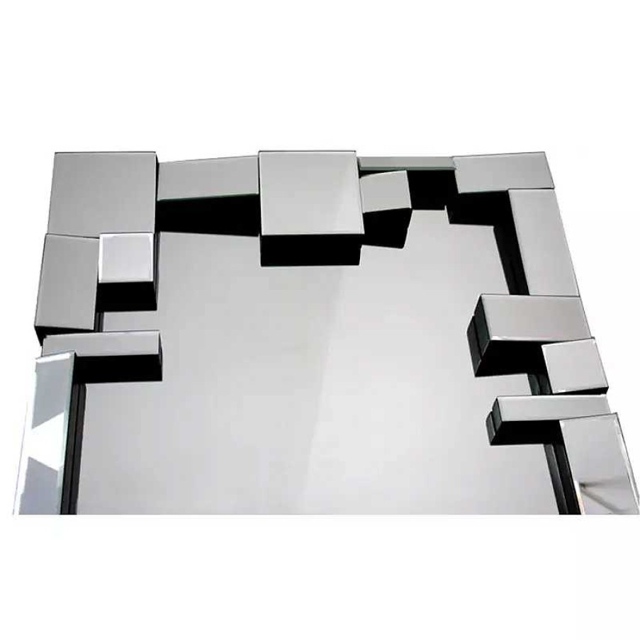 Salon meubles moss | Miroir Design Contemporain Multifacettes - Belina 126Cm