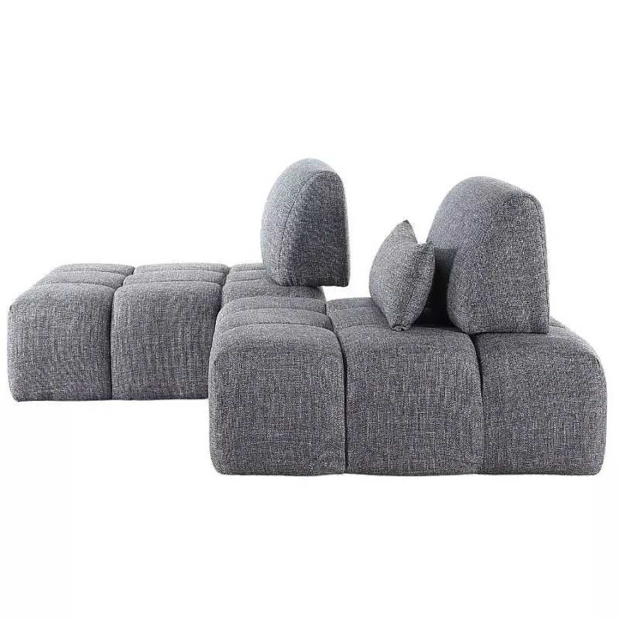 Salon meubles moss | Fauteuil Dossier Modulable Tissu - Faro Gris