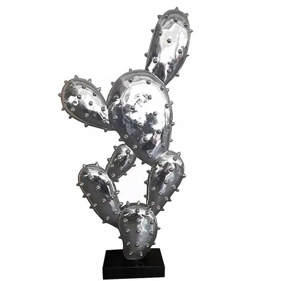 D Coration meubles moss | Statue Chrom E Int Rieure/Ext Rieure 150 Cm - Cactus