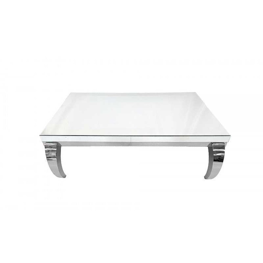 Salon meubles moss | Table Basse Miroir Rectangulaire - Raven 120X70 Argent