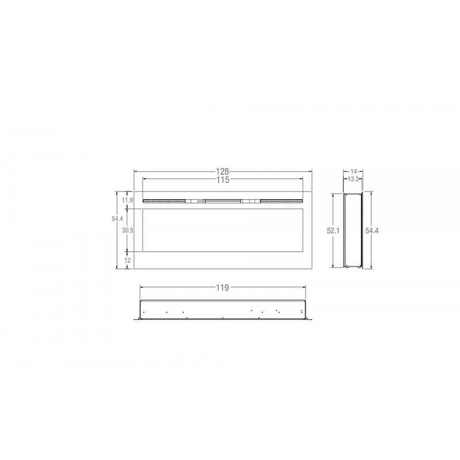 Salon meubles moss | Chemin E Lectrique Encastrable - Kamin Nice 50 White