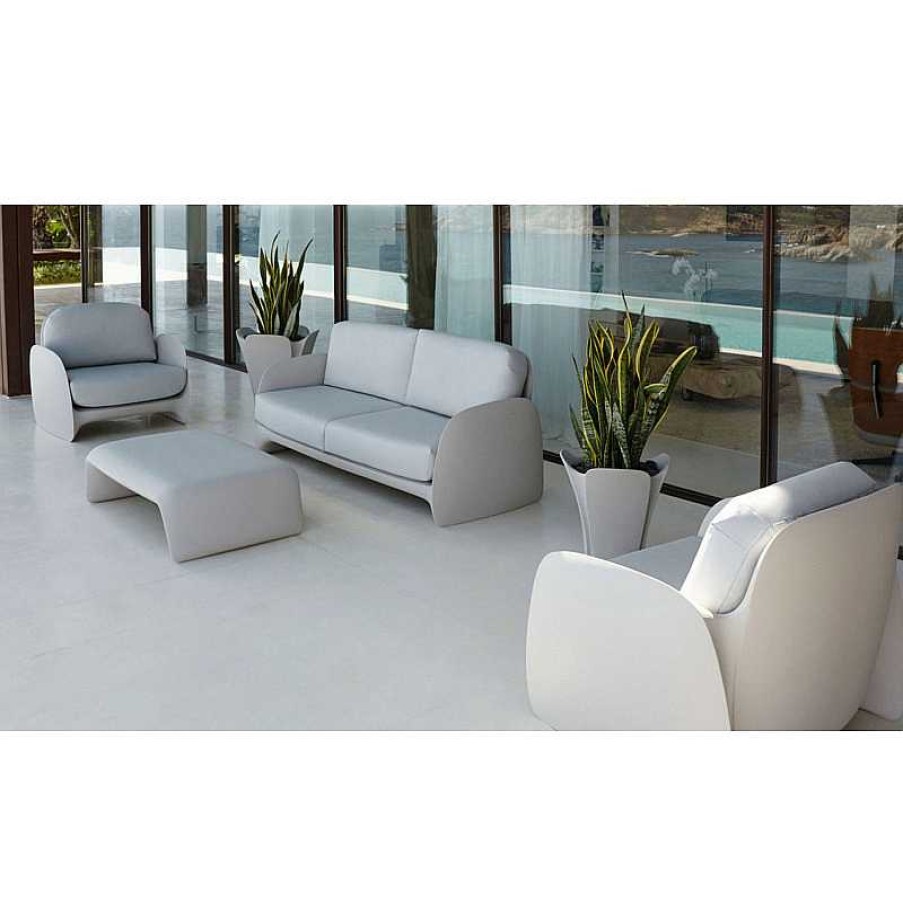 Jardin meubles moss | Fauteuil Contemporain En Poly Thyl Ne Design Vondom - Pezzettina Blanc