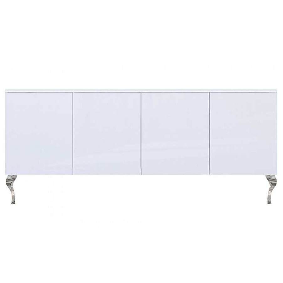 S Jour meubles moss | Buffet / Bahut Design 4 Portes Laqu Baroque - Betty 180Cm Blanc