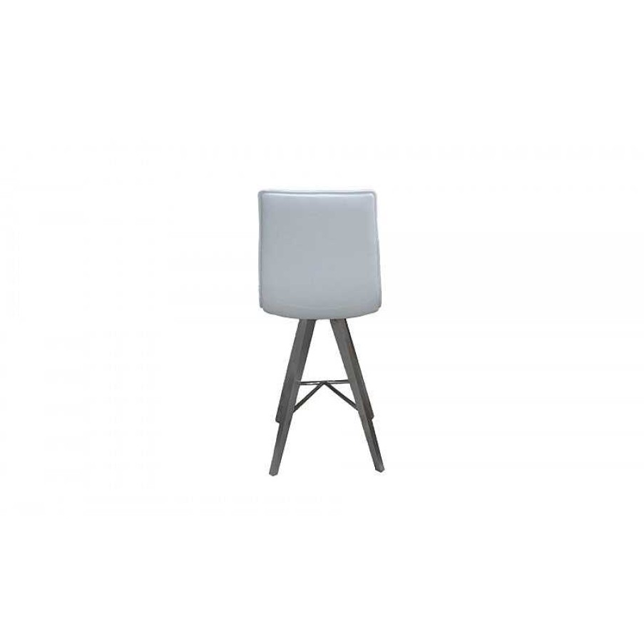 S Jour meubles moss | Tabouret En Simili Et Pieds M Tal Bross - Solvig 65Cm Blanc