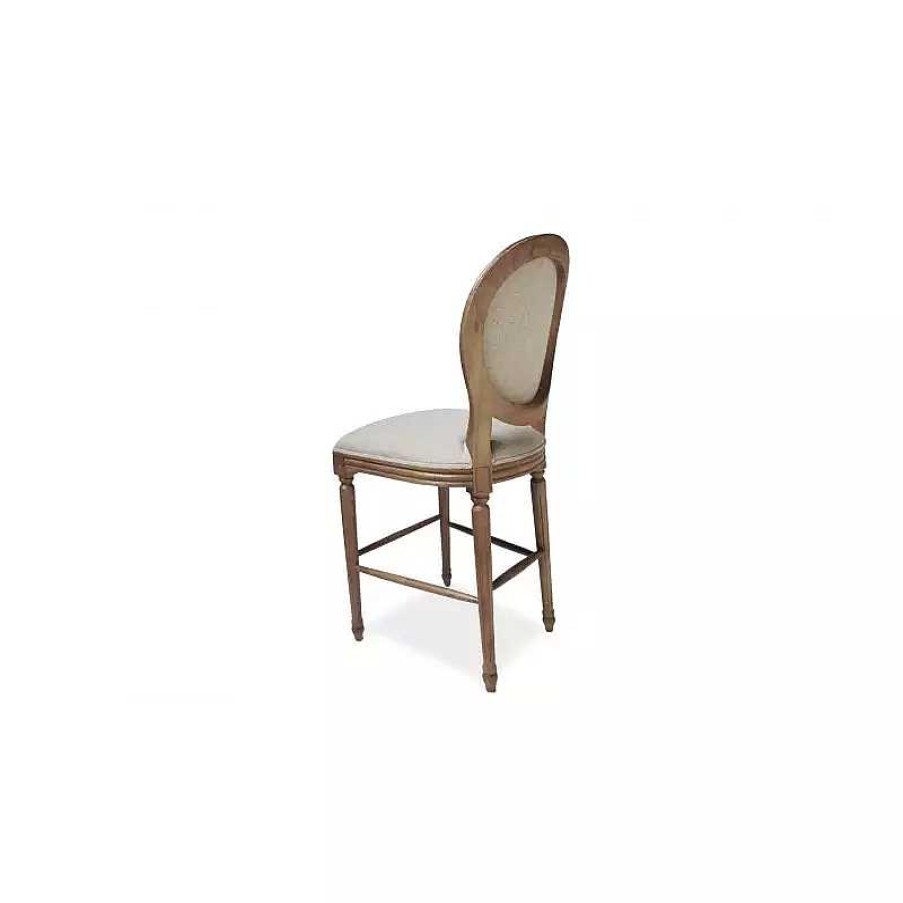 S Jour meubles moss | Tabouret De Cuisine M Daillon En Bois Tissu Couleur Lin - Vienna 65Cm Beige