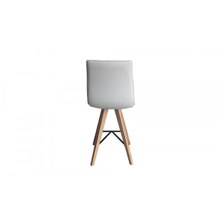 S Jour meubles moss | Tabouret En Simili Et Pieds Bois - Solvig 65Cm Blanc