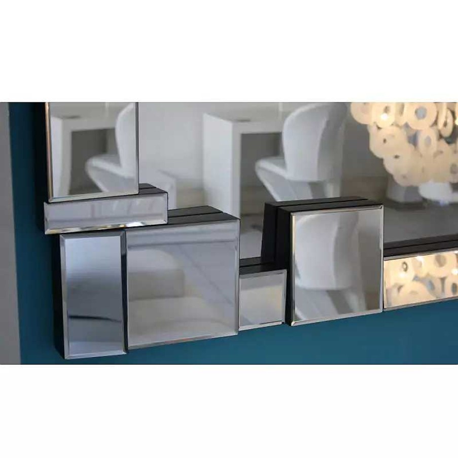 Salon meubles moss | Miroir Design Contemporain Multifacettes - Belina 126Cm