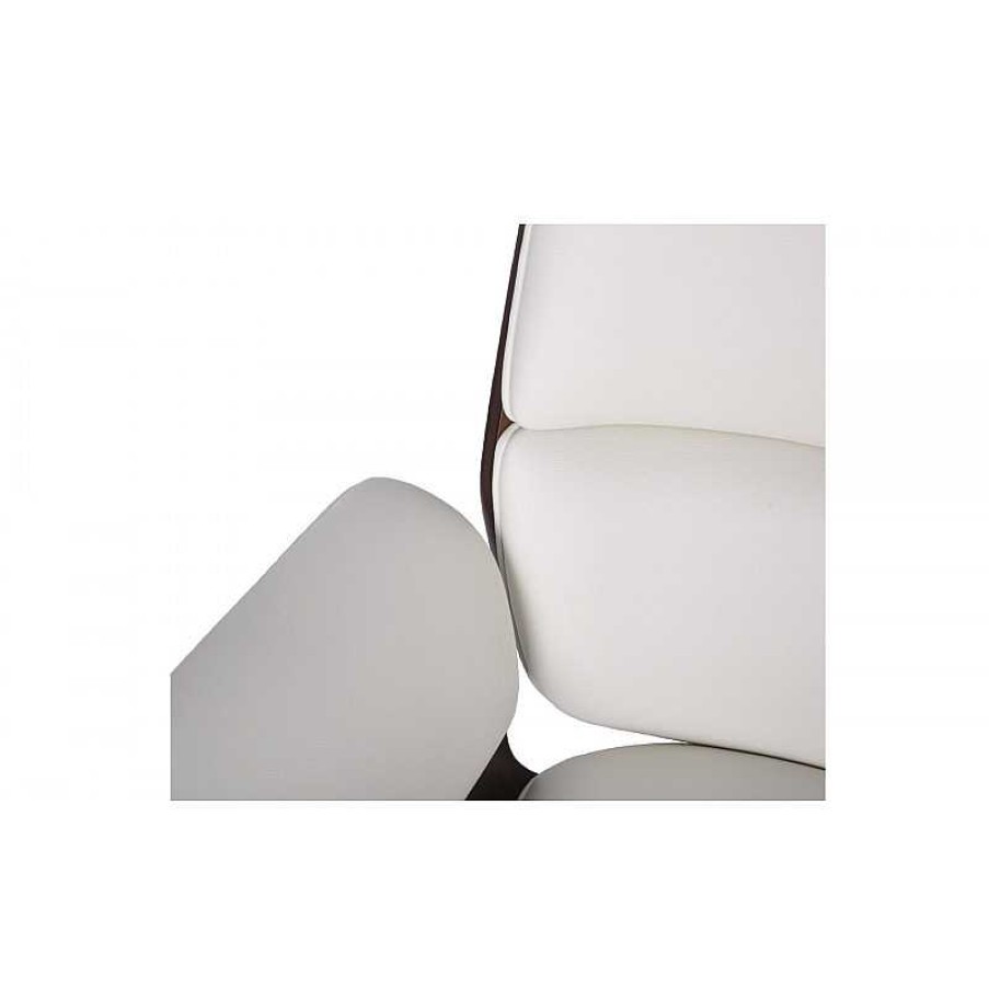 Salon meubles moss | Fauteuil De Bureau Roulettes - Cassel Bois Fonc / Blanc