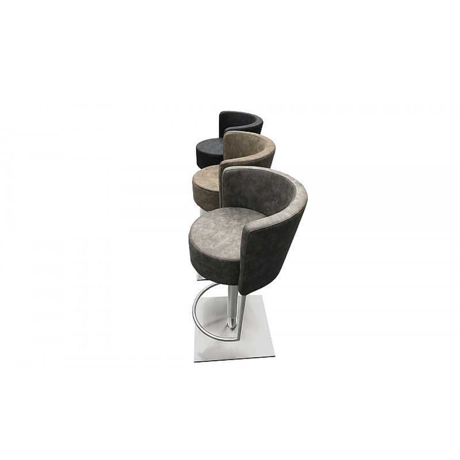 S Jour meubles moss | Tabouret De Bar R Tro En Inox Bross - Ankara 64/90Cm Gris