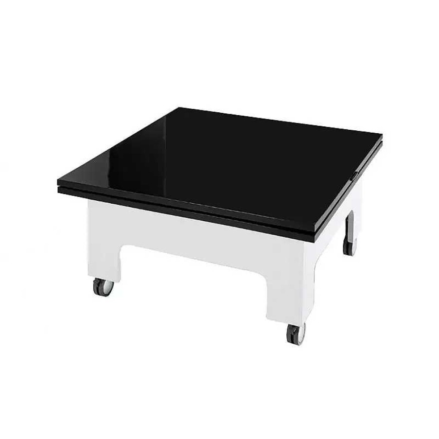 Salon meubles moss | Table Basse Relevable - Zebra Noir / Blanc