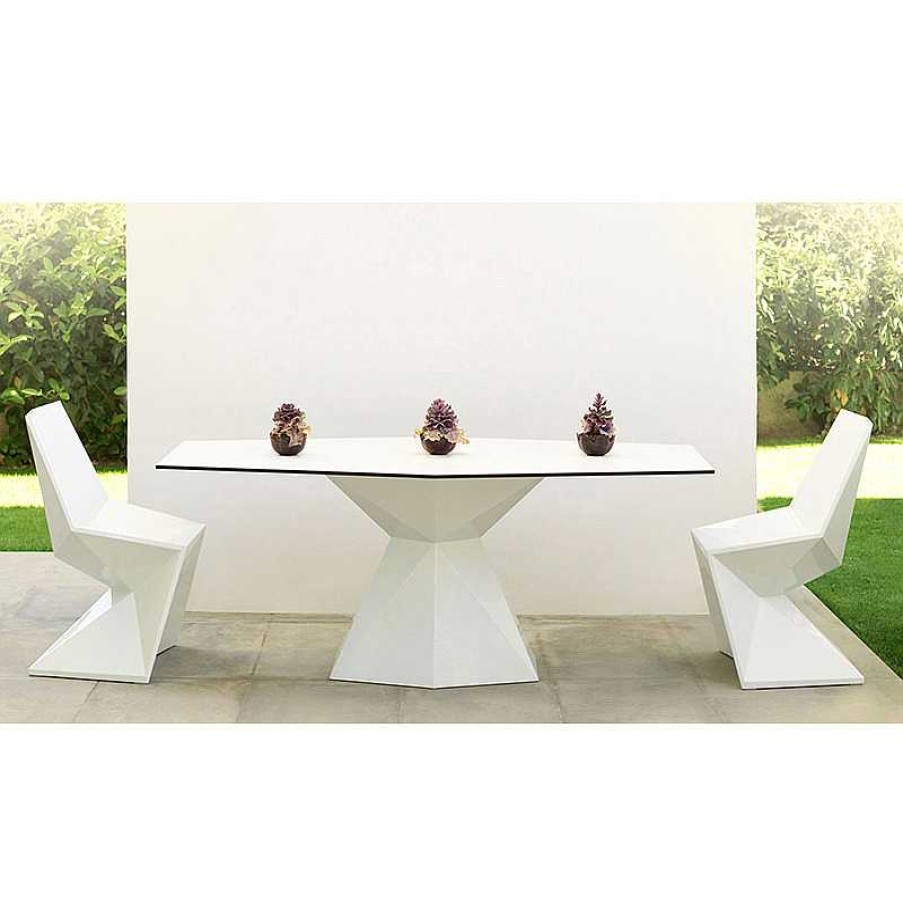 Jardin meubles moss | Chaise Contemporaine En Poly Thyl Ne Design Vondom - Vertex Blanc