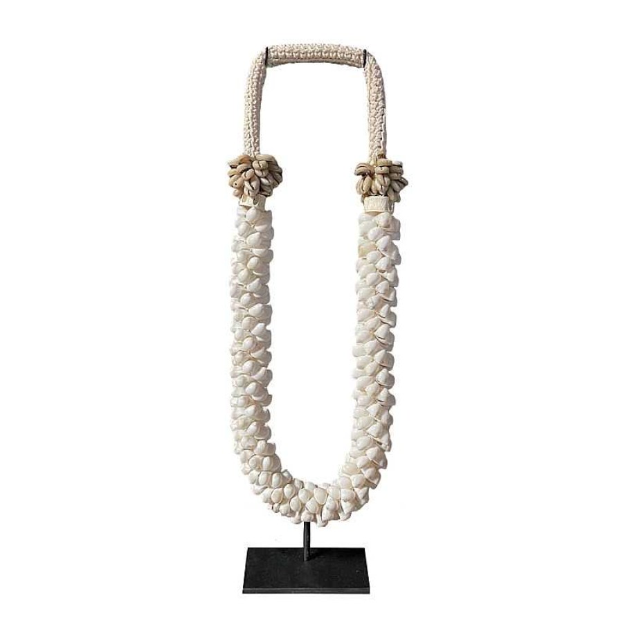 D Coration meubles moss | Collier D Coratif Blanc Coquillages Style Ethnique - Morena Blanc