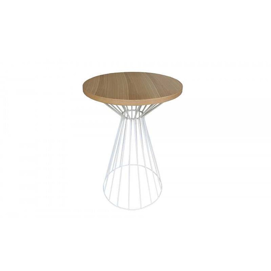 Salon meubles moss | Table D'Appoint Fil M Tal Blanc - Govik