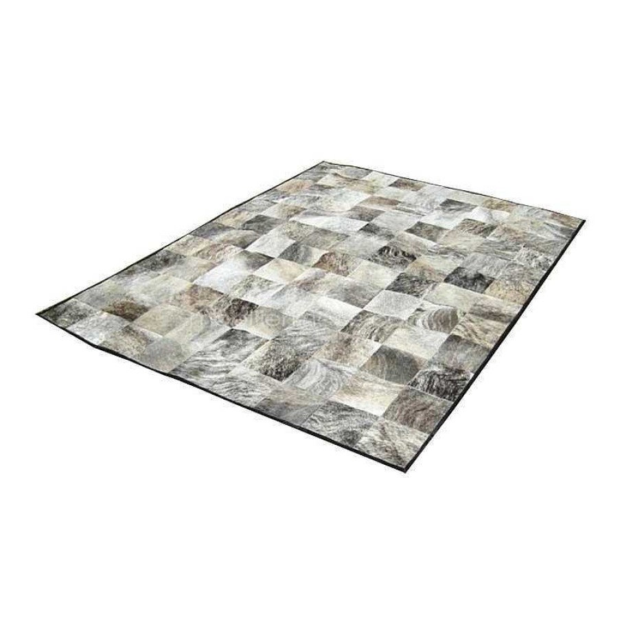 Salon meubles moss | Peau De Vache Patchwork E - Junon Gris