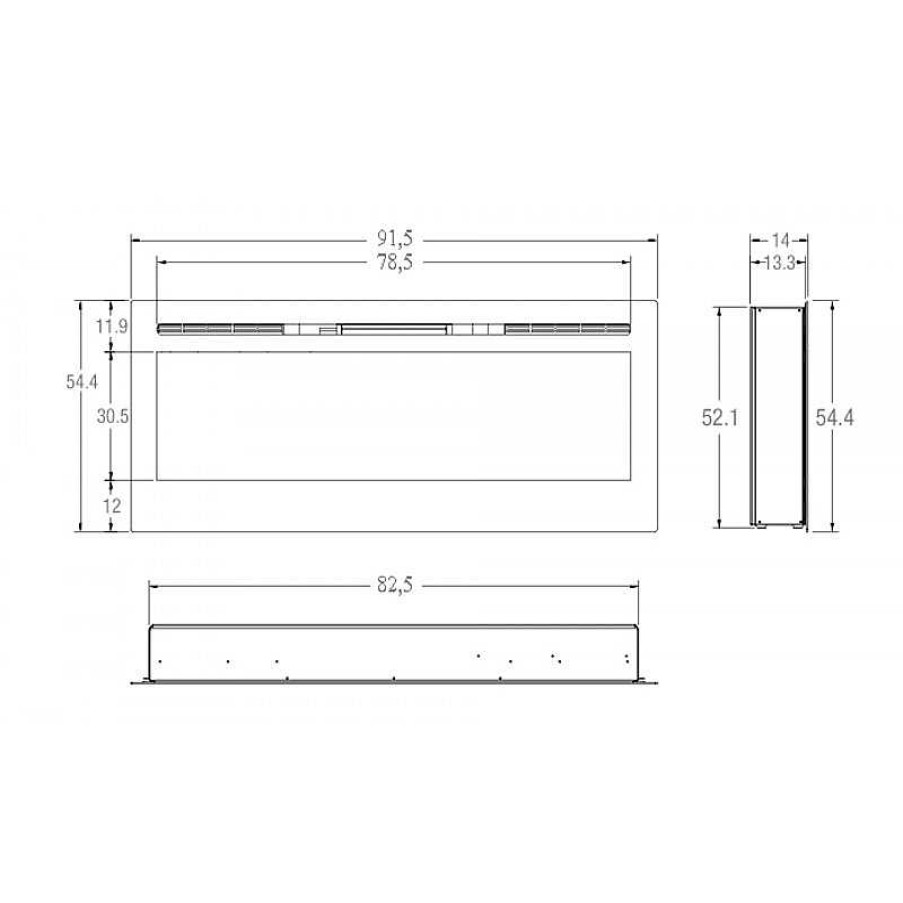 Salon meubles moss | Chemin E Lectrique Encastrable - Kamin Nice 36 White