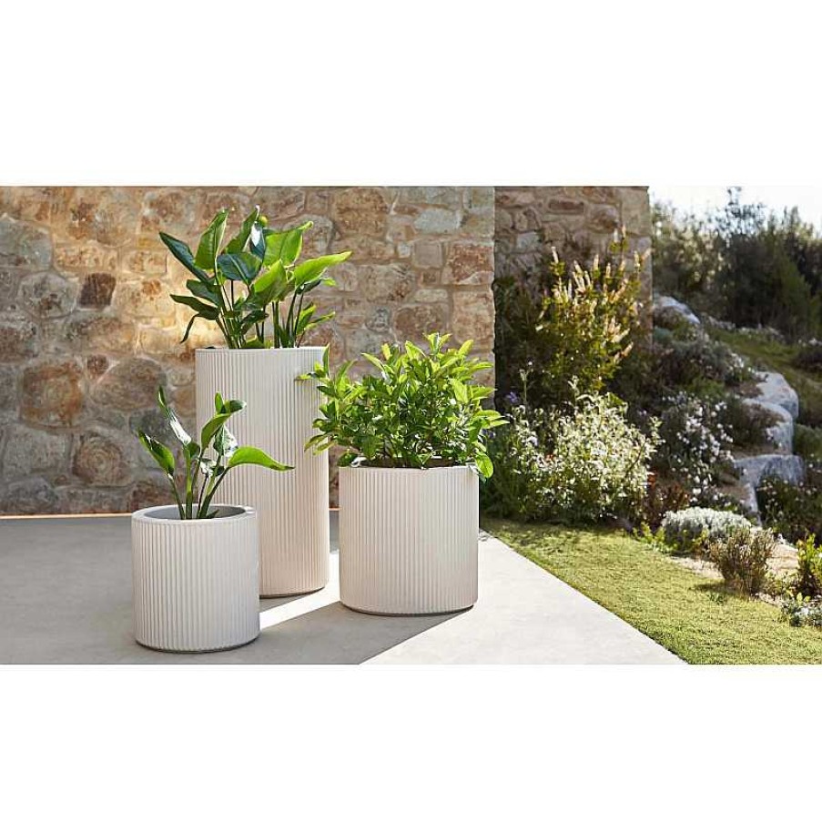 Jardin meubles moss | Pot De Fleur Design Rond Vondom - Gatsby Blanc