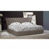 Chambre meubles moss | Lit Baroque En Tissu Capitonn - Sonno Taupe