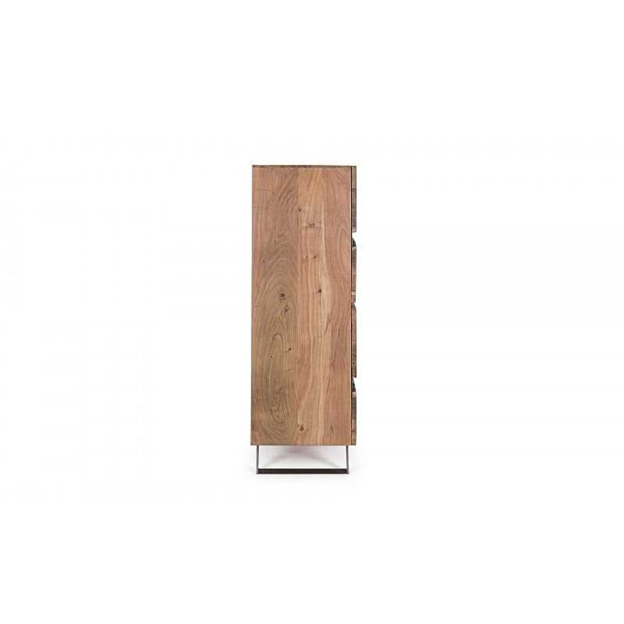 S Jour meubles moss | Meuble De Rangement Bois Et M Tal 4 Portes Style Industriel - Palerme H138 Bois Clair 1