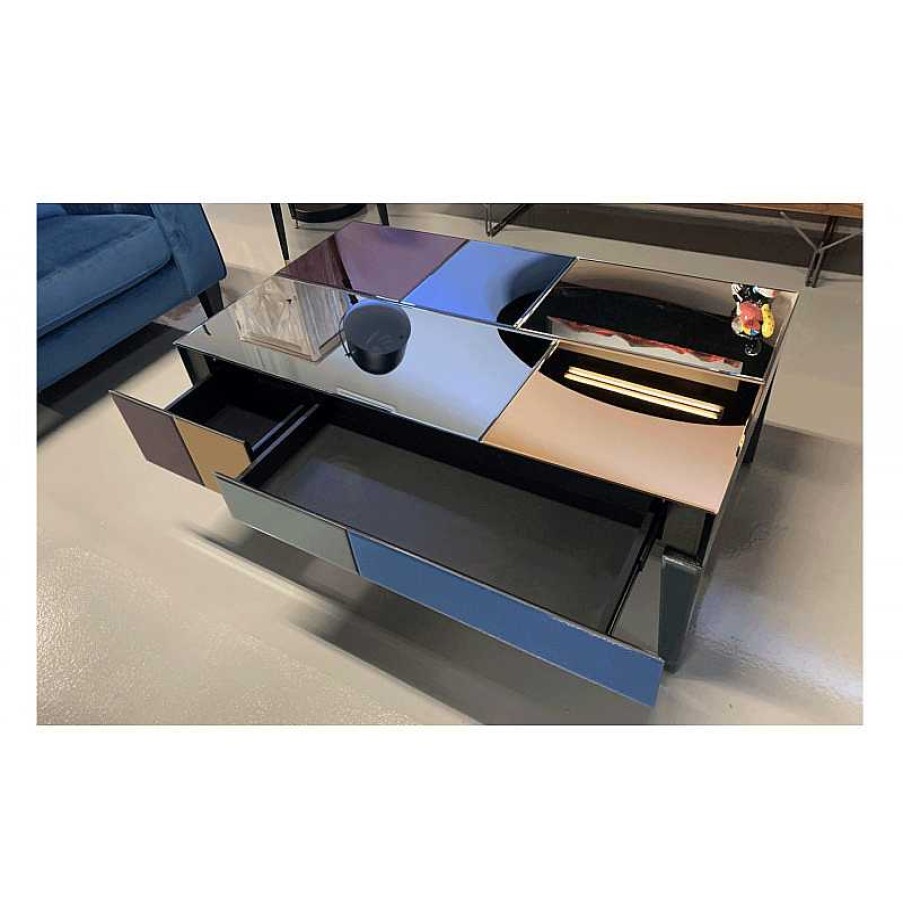 Salon meubles moss | Table Basse Design Miroirs Multicolores - Mona 120X70 Multicouleurs