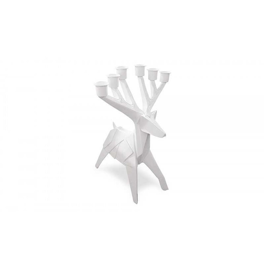 D Coration meubles moss | Chandelier 6 Branches Style Origami Laqu Blanc - Cerfy 5