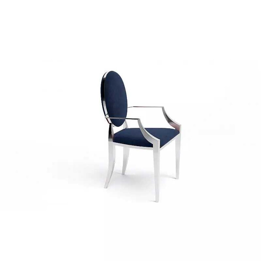 S Jour meubles moss | Fauteuil M Daillon En Velours Style Baroque - Palmyr Bleu