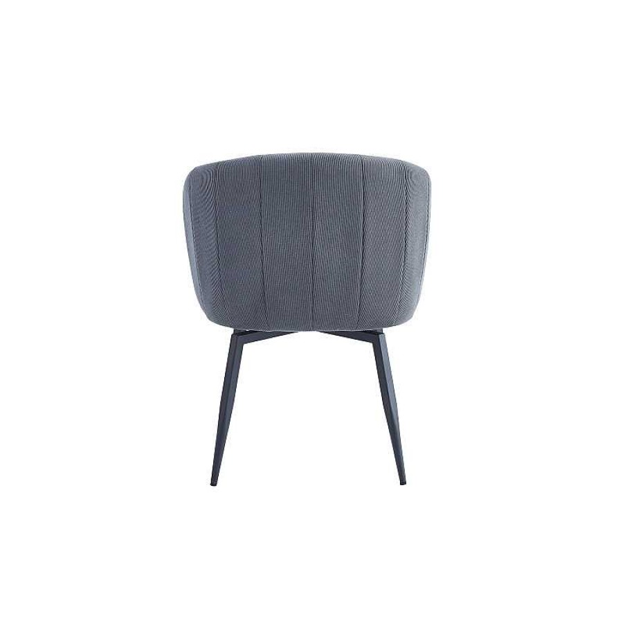 S Jour meubles moss | Chaise Pivotante Avec Accoudoirs En Velours C Tel Pieds M Tal Noir - Laura Anthracite