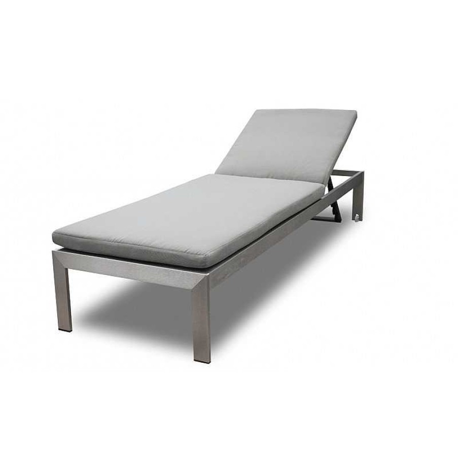 Jardin meubles moss | Chaise Longue En Aluminium - Irwan Gris