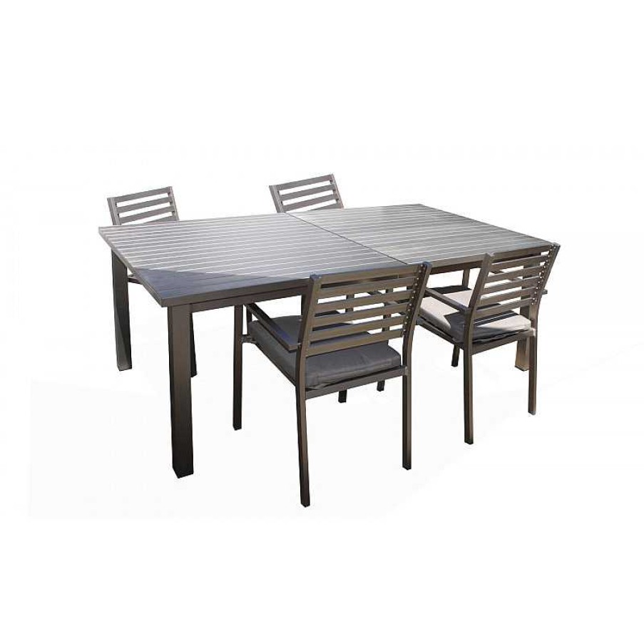 Jardin meubles moss | Table De Jardin Rallonges En Aluminium 3 M Tres - Irwan Gris