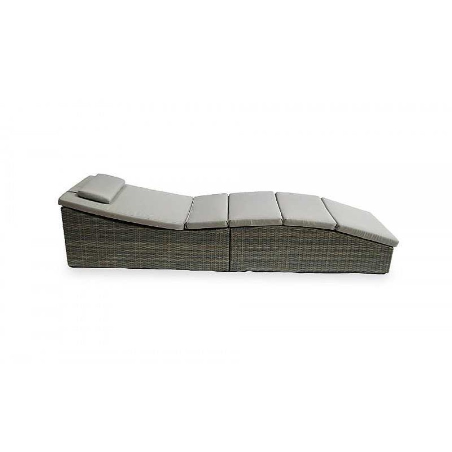 Jardin meubles moss | Chaise Longue De Jardin Design Coffre - Sally Gris