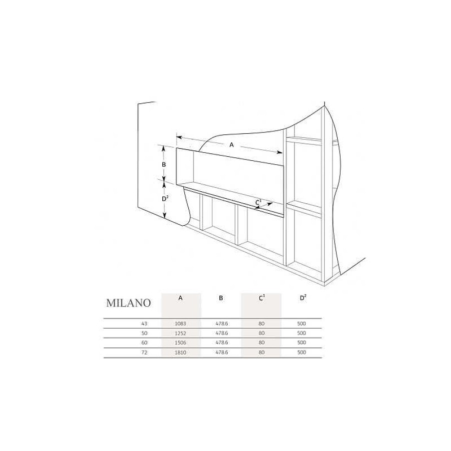 Salon meubles moss | Chemin E Lectrique Encastrable 3D - Kamin Milano 72