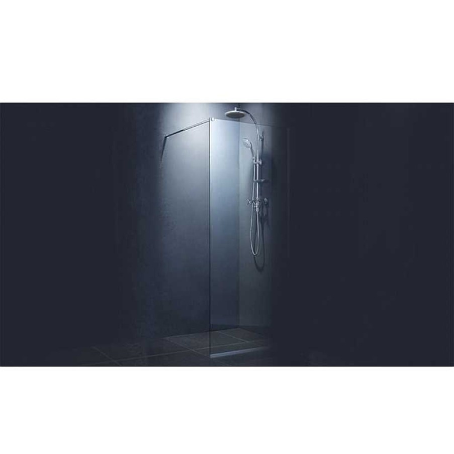 Salle De Bain meubles moss | Paroi De Douche 120 Cm R Glable En Largeur - Luna