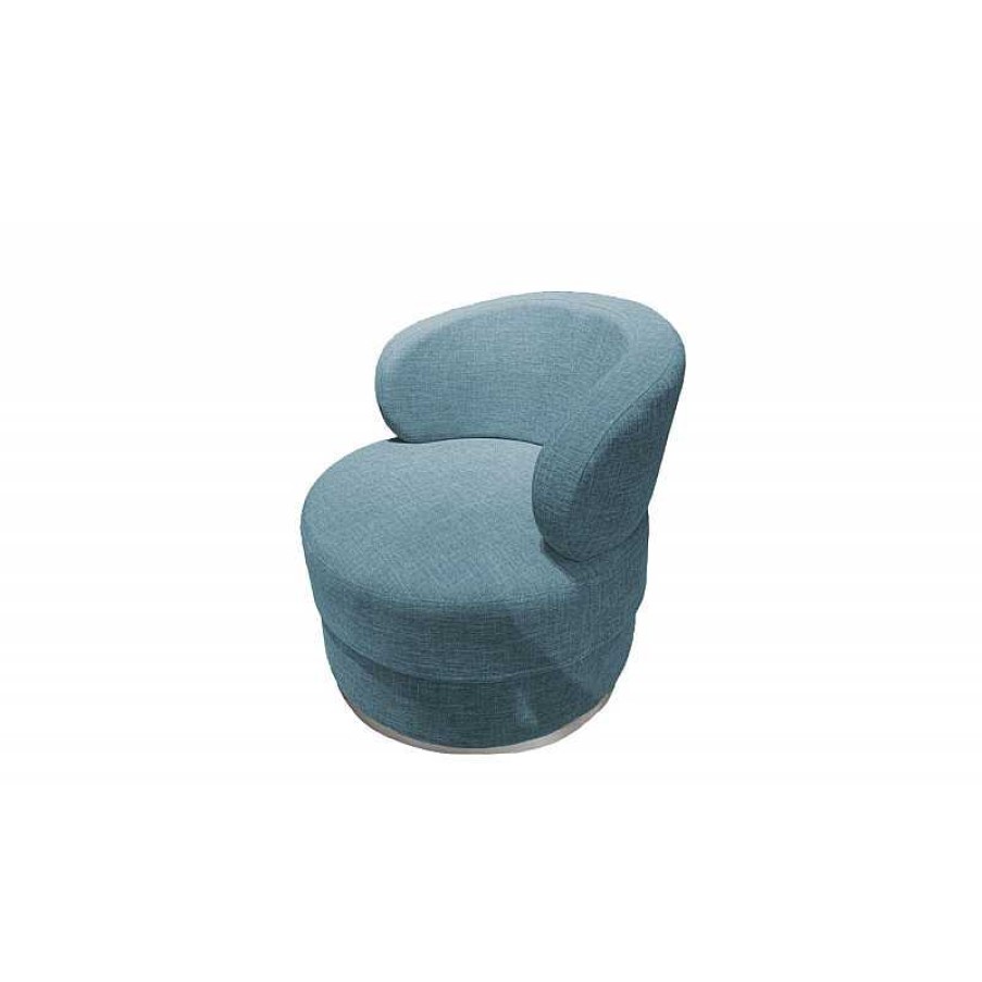 Salon meubles moss | Fauteuil En Tissu Design Pivotant 360 Degr S - Groove Turquoise